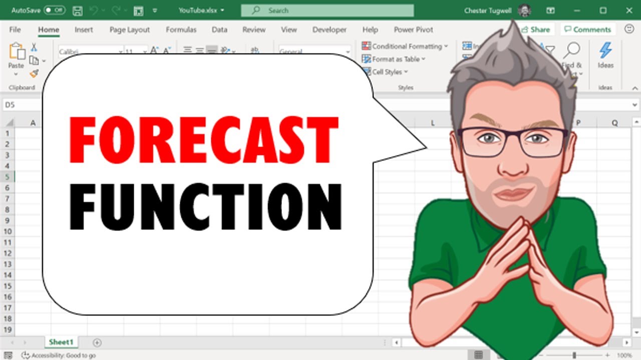 Forecasting excel functions worksheet